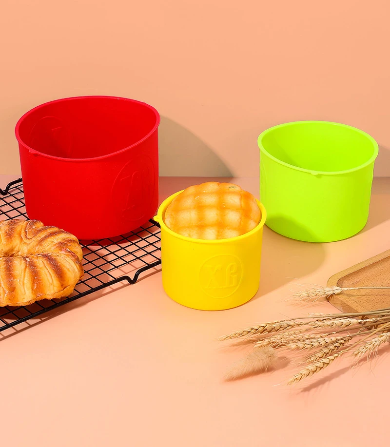 Desserts Baking Mold Tools No-stick Round Silicone Cake Mold Mousse Cake Moulds Deepening of Colored Mold