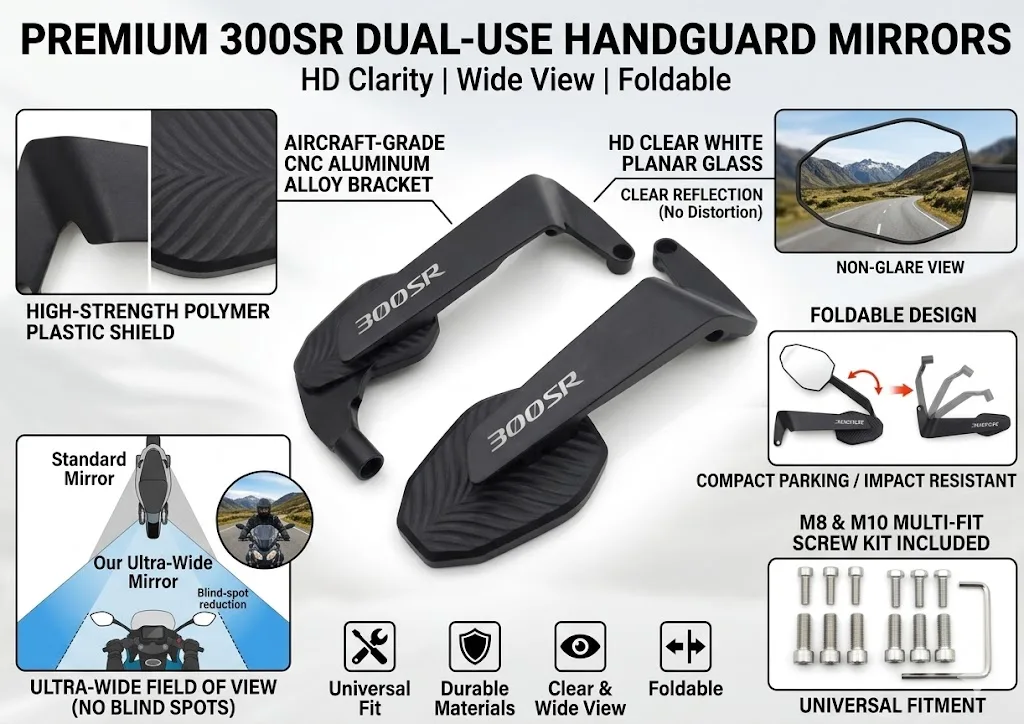 

Modified Wind Wing Motorcycle Side Rearview Mirrors Accessorie For CFMOTO 300SR CFMOTO SR 300 SR CF300SR SR300 2021