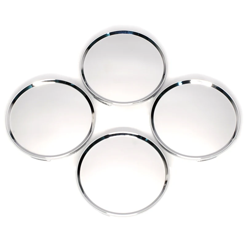 4pcs 63mm for 56mm/56.5mm Car Logo Plastic Chrome Black Wheel Center Cap Hubcap Cover Car Vehicle Rim Hub Cap Replacement Part