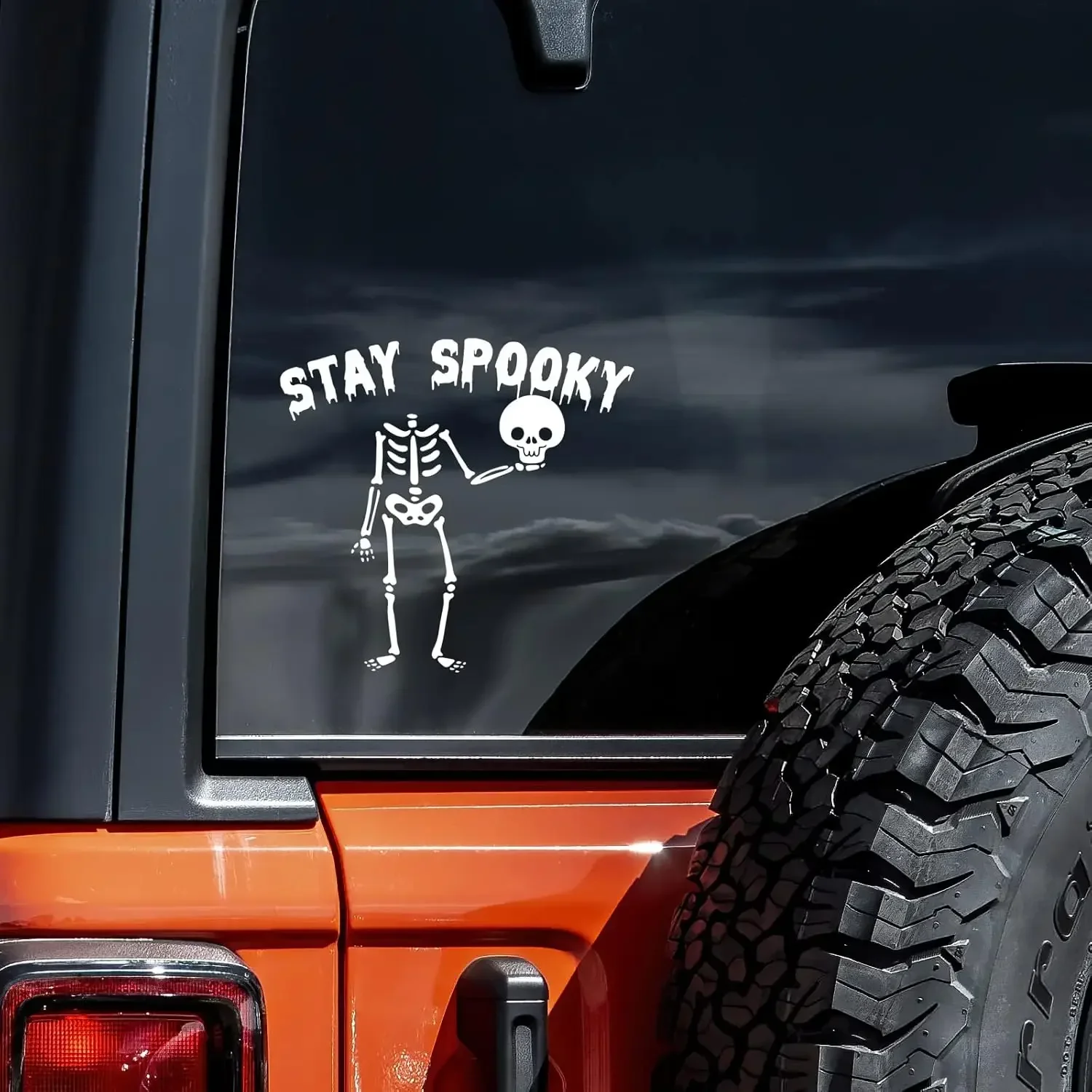 

1PC Stay Spooky Skeleton Decal Vinyl Sticker Auto Car Truck Wall Laptop