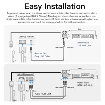 適用於改裝馬自達2 3 6 CX3 CX5 CX8 CX9 MX5 Demio Miata的無線Type-C CarPlay安卓車載轉接器USB集線器OEM TK78669U0C套件 10 最佳銷售 馬自達3 BP車身套件 - №2