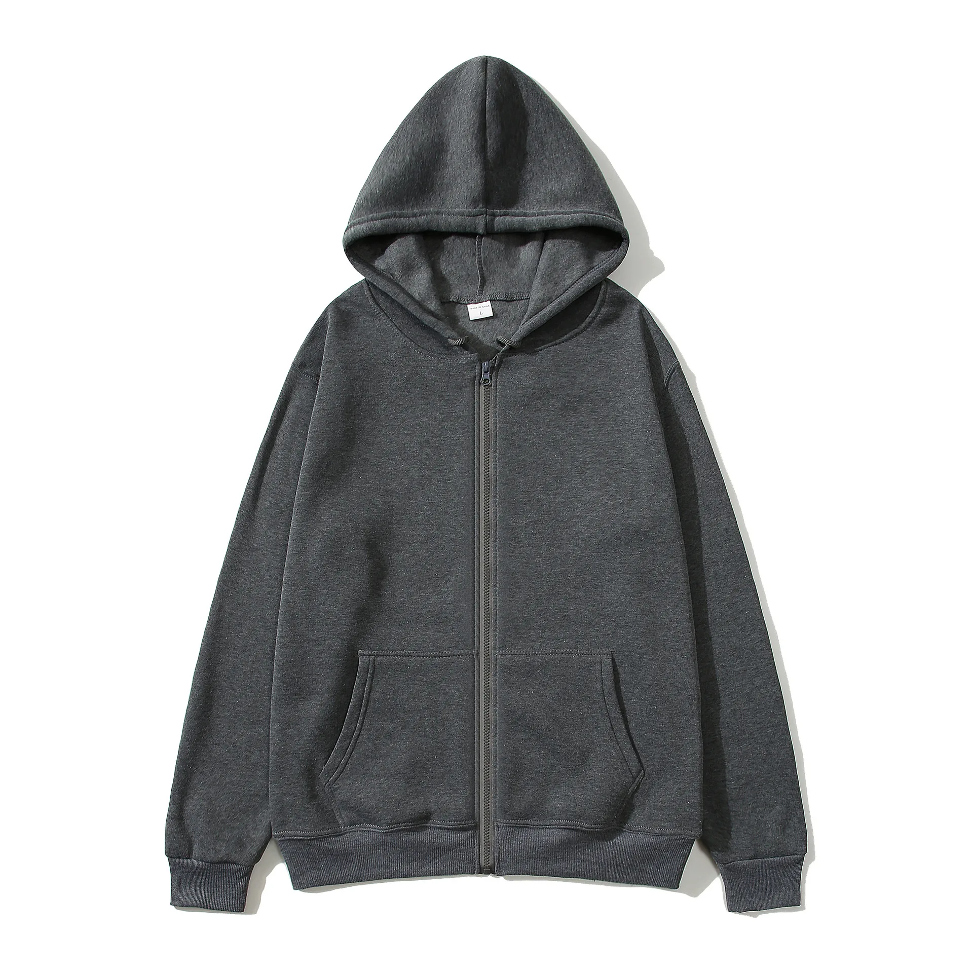 2025 Neue Mode Reißverschluss-Hoodies Damen/Herren Modischer Langarm-Kapuzenpullover Lässige Herbst-Winter-Sportbekleidung Einfarbige Kleidung – Detail 11