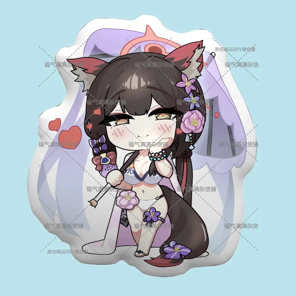 Double sided Same Picture "Blue Blue Archive Cosplay Huzaka Ruozao Doll Pillow Plush Doll Doll