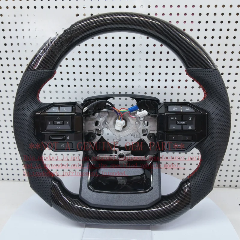 For Toyota Factory Custom Water Transfer Printing Carbon Fiber Pattern Steering Wheel LC250 LC300 Prado Hilux 8Th Gen Camry Horn