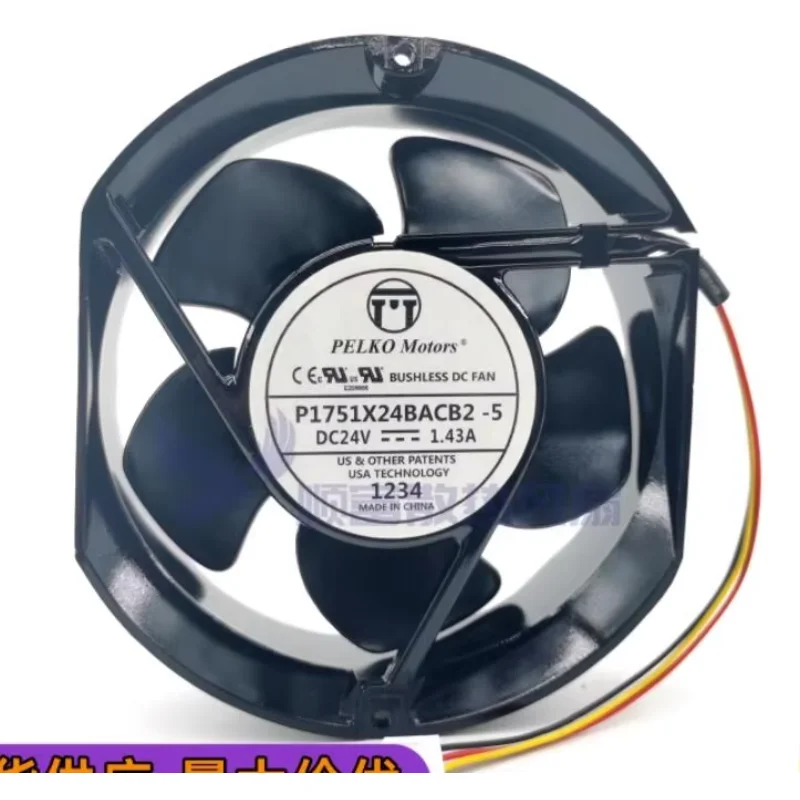 

Ltsf For PELKO P1751X24BACB2-5 DC 24V 1.43A 172x150x50mm 3-Wire Server Cooling Fan
