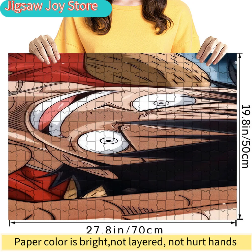 

Premium Paper Jigsaw Puzzle Featuring One Piece Monkey D. Luffy Intense Determination Close-Up Artwork, 27.8x19.8 Inches Large S