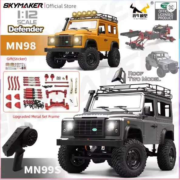 

New MN99s MN98 1:12 MN Model RTR Version RC Car 2.4G 4WD RC Rock Crawler Defender Remote Control Car 1/12 RC Truck Cars Toys