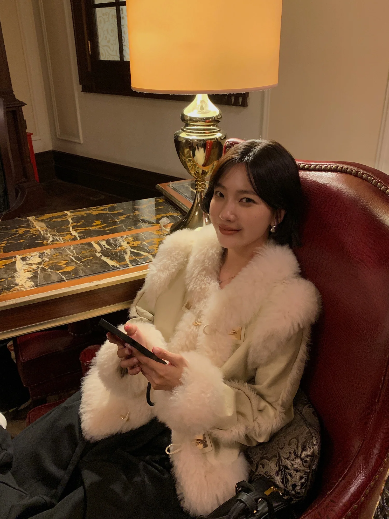 Mhome Princ 2025 Cappotto in pelle di pelliccia sintetica delle nuove donne Calore Cappotto di lana in pura pelle intera di colore per uso quotidiano all'aperto Par