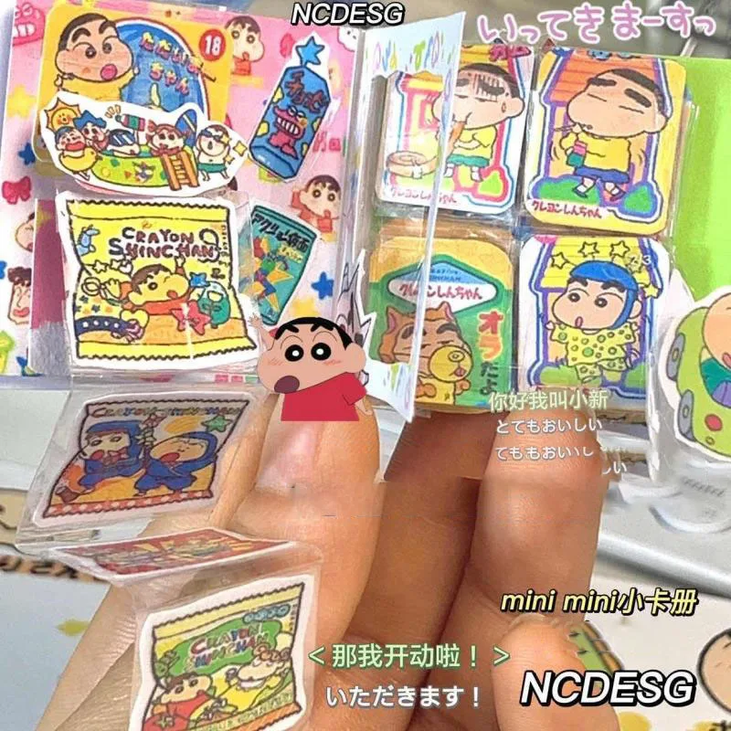 Cartoon Kawaii Cute Crayon Shin-Chan Mini Card Book Diy Production Quiet Book Material Package Cute Toys Birthday Gift For Kids