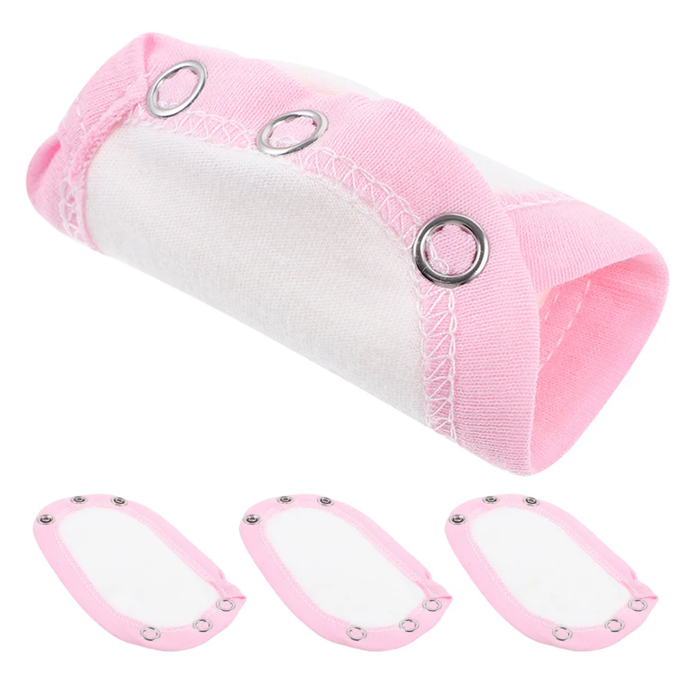 

4Pcs Baby Bodysuit Snap Extenders Cotton Soft Comfortable Breathable Extension Patch Lengthen Romper Jumpsuit Infant Toddler