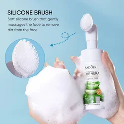 Aloe Vera Cleansing Mousse Deep Clean Pores Moisturizing Remove Acne Oil Control Foaming Facial Cleanser Shrink Pores Skin Care