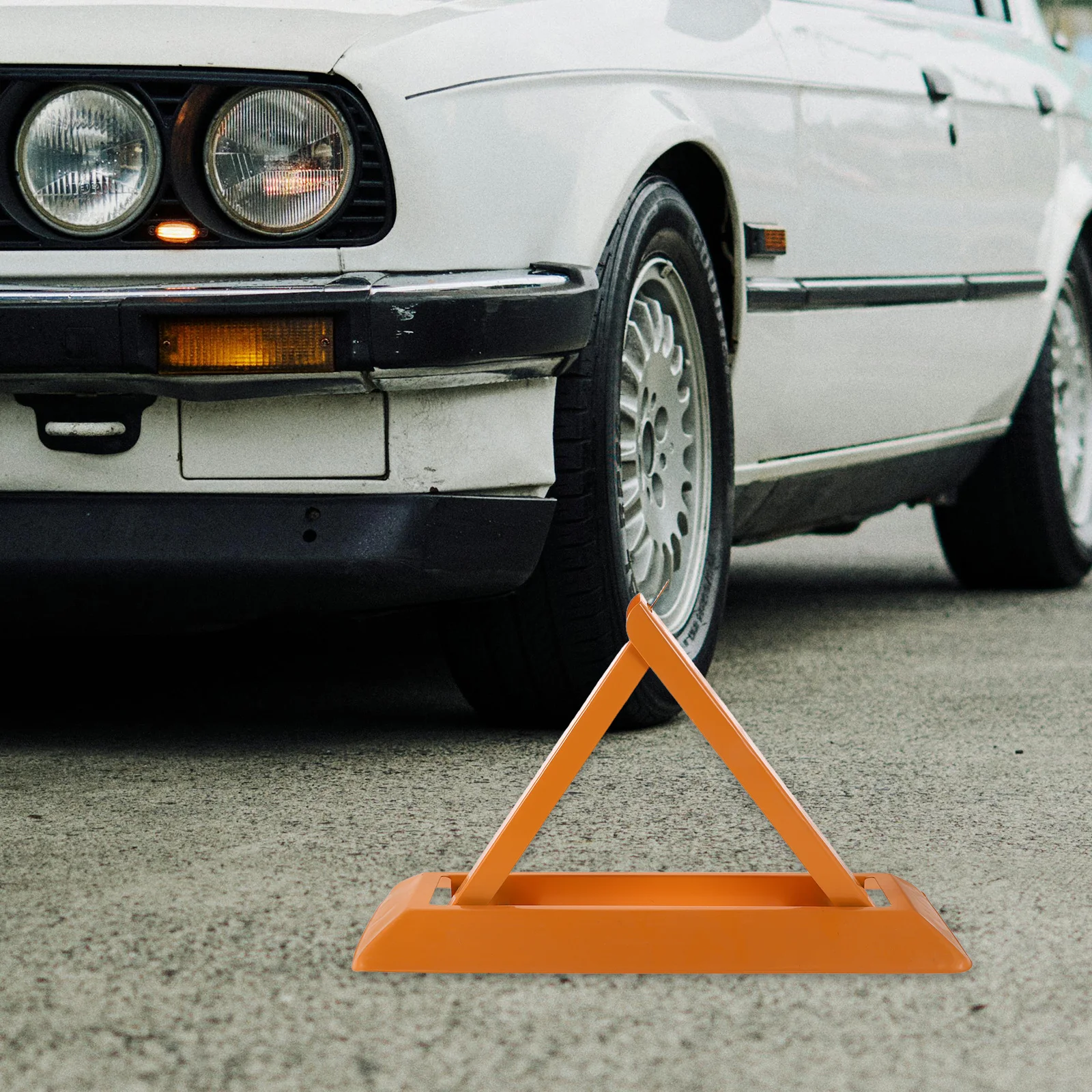 1 Set Steel Ground Lock Reinforced Triangular Barrier Anti-Collision Vehicle Space Saver Fixed Location Outdoor Parking Security