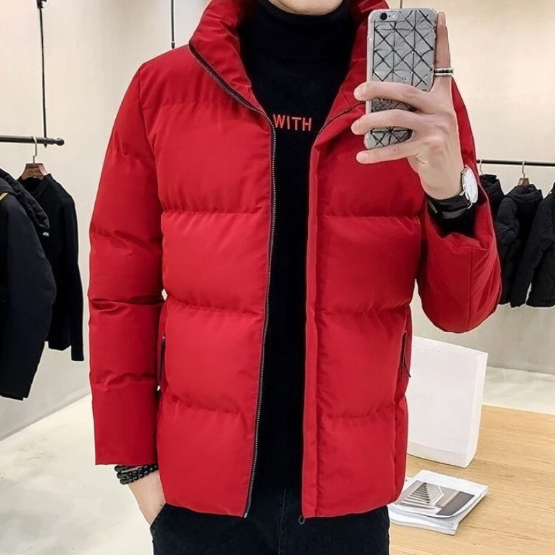 

​Heavy Duty Men's Winter Jacket with Stand Up Collar Thermal Cotton Coat for Freezing Temperatures​