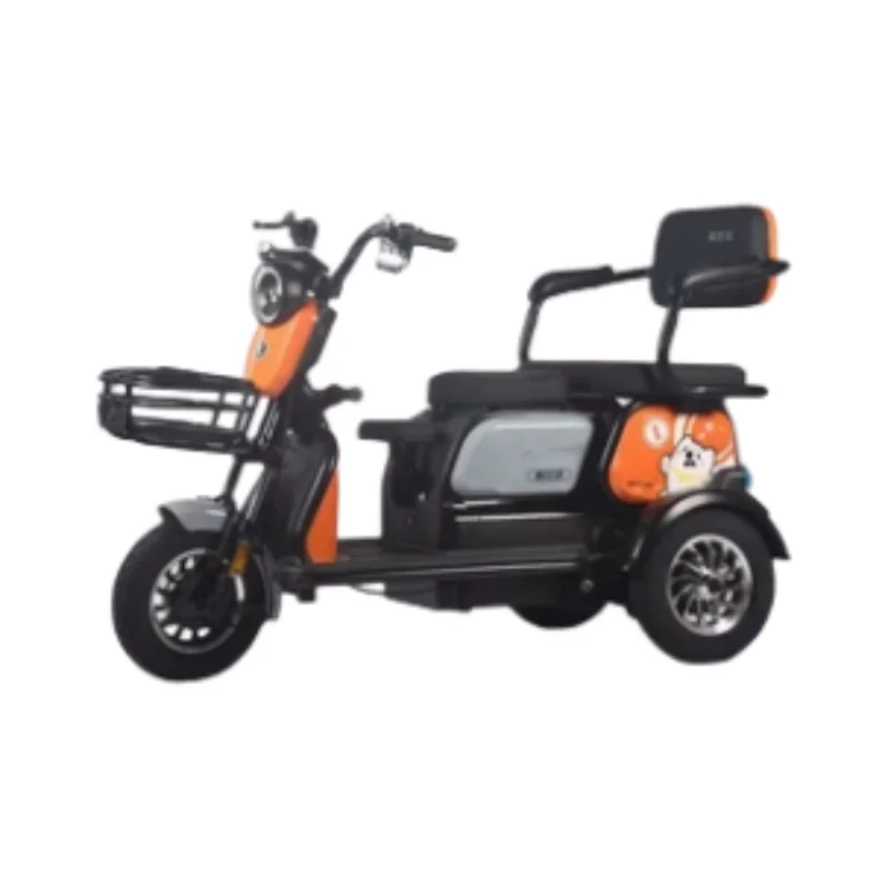 

China cheapest family electric tricycle 600W 48V trimoto electrica electric scooters 3 wheel adult with basket