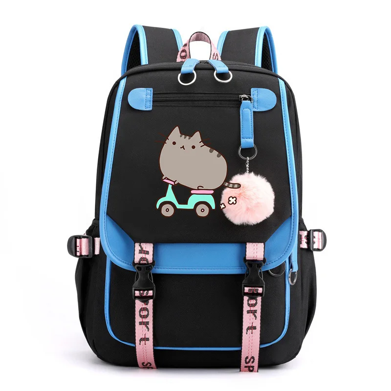 Cartoon Cat Backpacks Children Kawaii Bookbag Students boys girls School Bags Large Travel Backpack Canvas Backpack Women