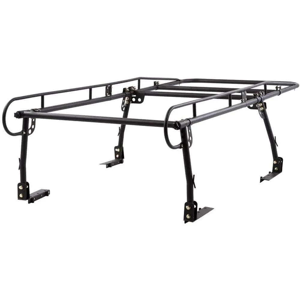 Adjustable Steel Truck Rack, 800 lbs Capacity, 136.5 x 55 x 34.25, 49-64 Bed Width, Easy Install Clamps