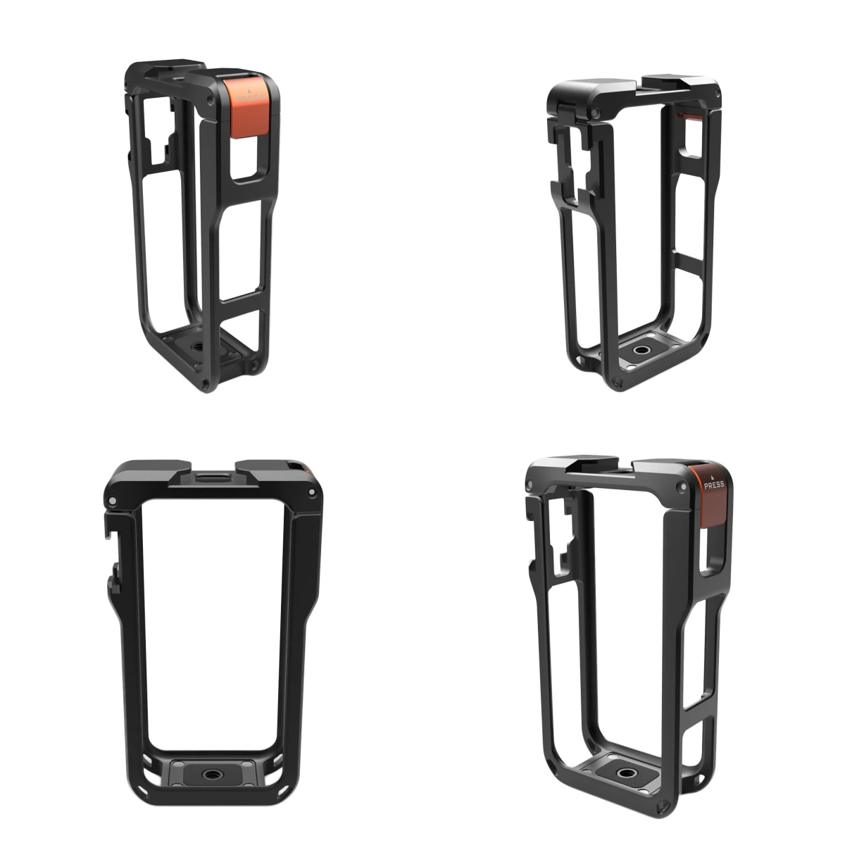 For Insta360 X6 UltraLight Aluminum Alloy Cage,Cold Shoe Mount Quick Release,Action Camera Protective Frame Expansion Accessory