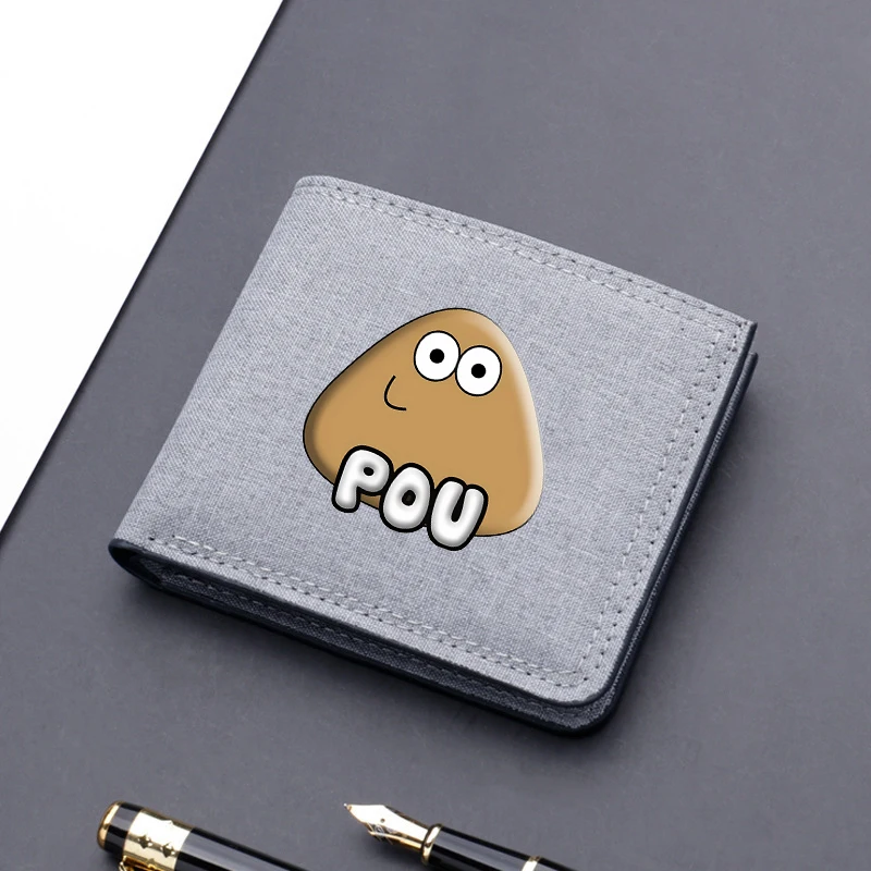 Mein Haustier Alien Pou Brieftaschen Cartoon Anime Figuren gedruckt Geldbörsen bequeme Geld Taschen Karten halter tragbare Lagerung kurze Brieftasche