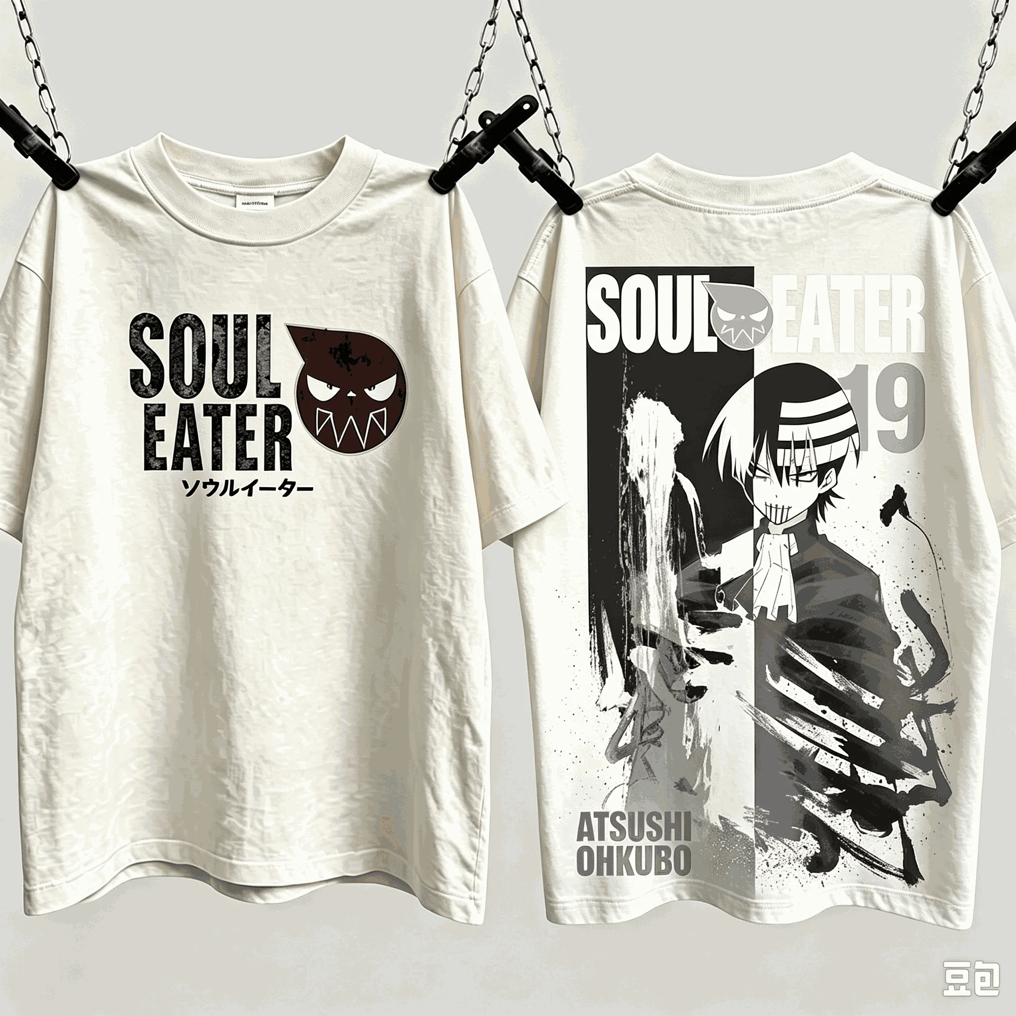 Soul Eater T-shirt Summer Short Sleeve Male Tshirts Casual Fashion Oversized Unisex Streetwear Trendy Cotton Couples Casual soft