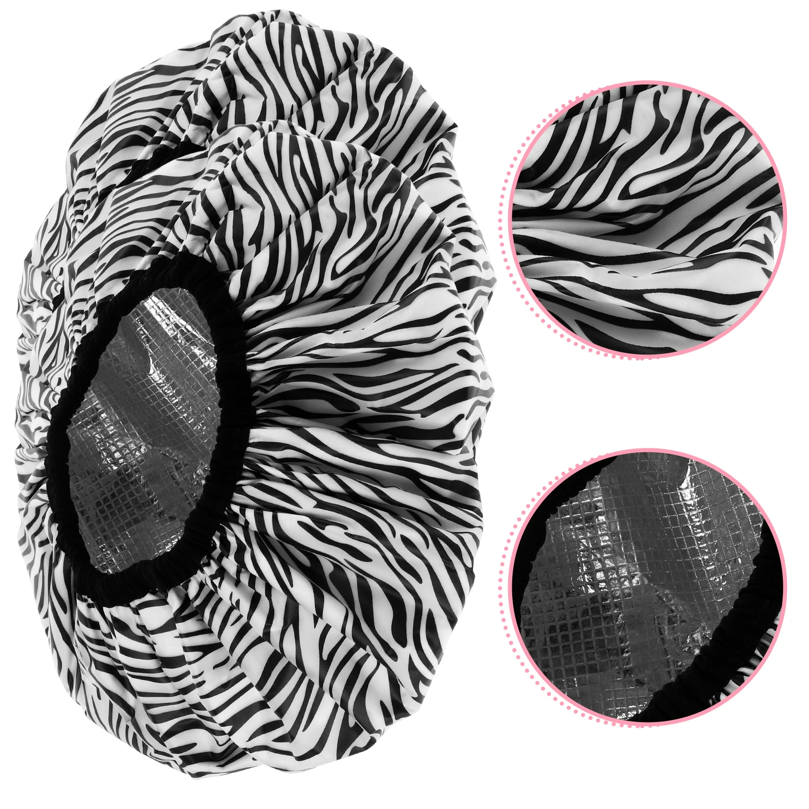 

2Pcs Hair Oil Caps Double Layer Waterproof Heat Cap for Deep Conditioning Spa Bath EVA Tin Foil Sauna Baking Long Hair Static