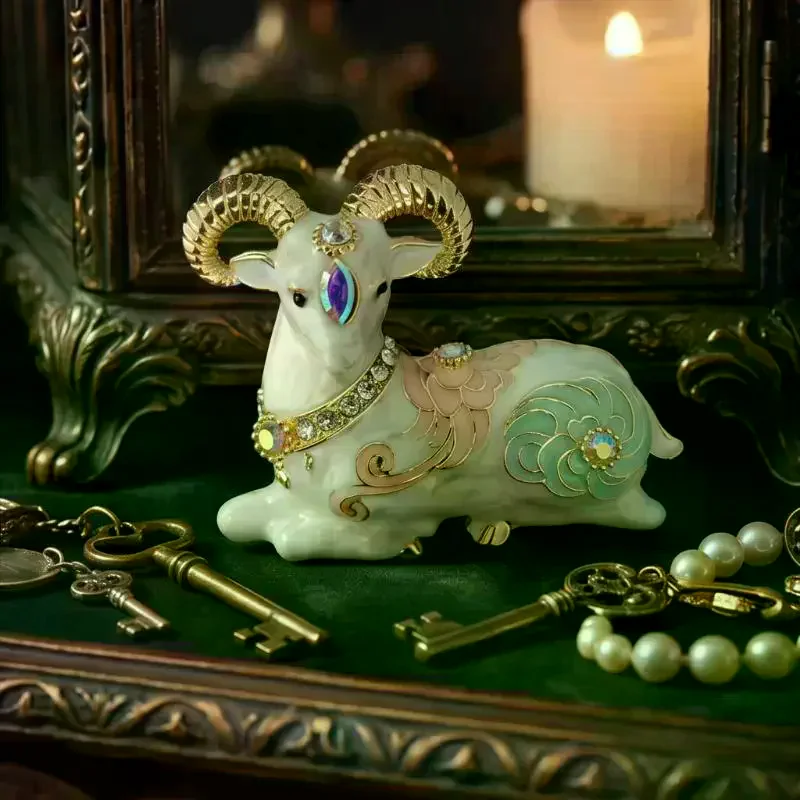 Vintage Rhinestones Setting Goat Brooches For Women Unisex Year Of The Sheep Animal Brooch Pin New Year Gifts