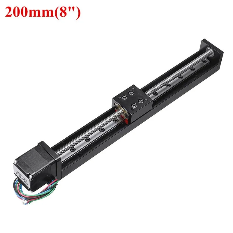 

Maxgeek T6*2 50MM/2" 50MM 100MM 200MM T-Type Lead Screw Mini Sliding Table Linear Stage Transport Guide Platform