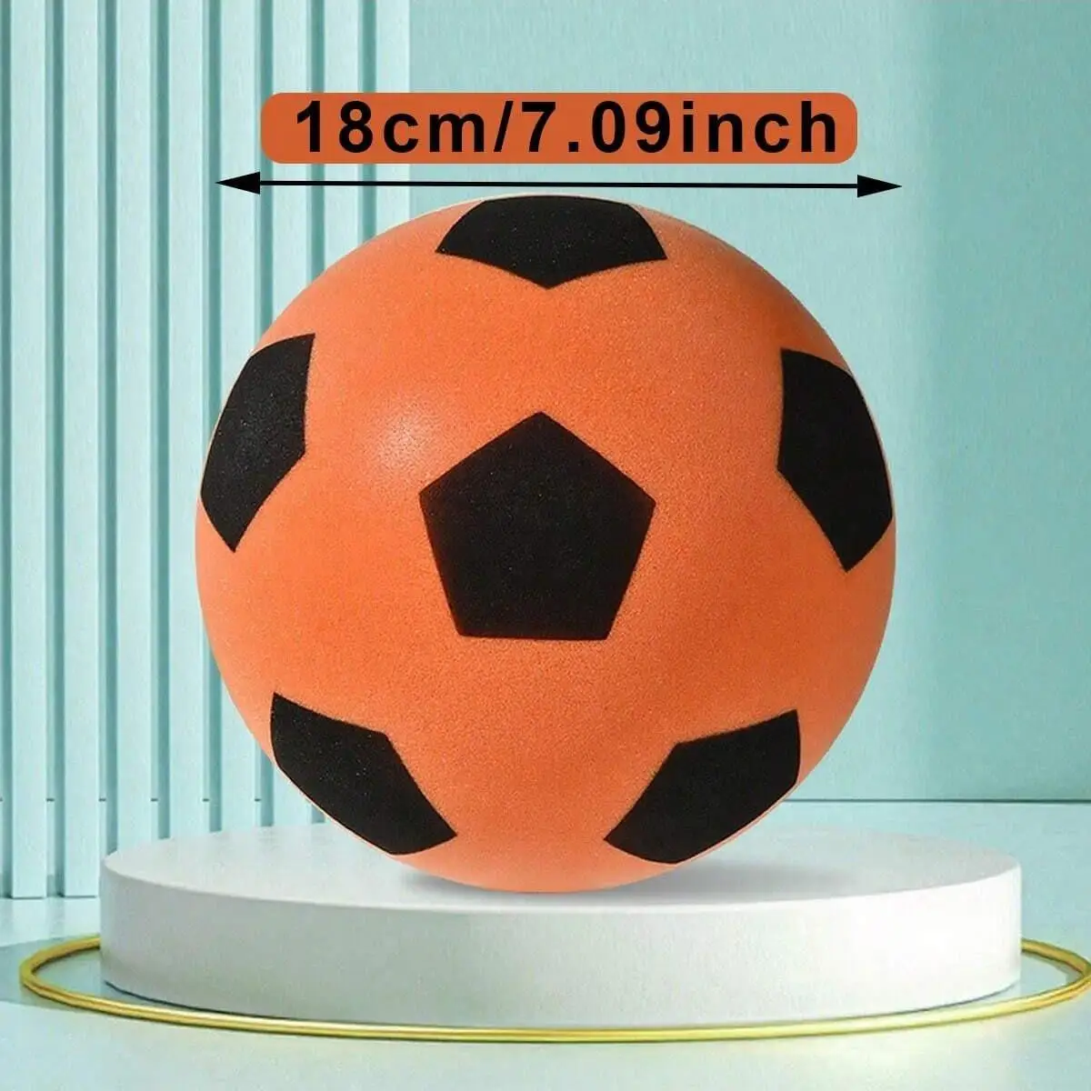 1PC Stille Foam Voetbal |   Zacht, PU-materiaal met hoge rebound |   Stille trainingsbal voor binnen