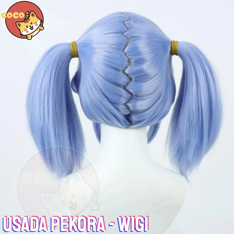 Furi Furi Bunny Dress Cosplay Wig VTubers Hololive Usada Pekora Cosplay Wig Blue Cosplay Wig Multiple Hair Style CoCos