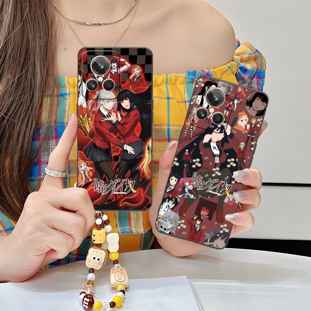 Anime Kakegurui Mobile Smart Cell Phone Case for Realme GT 2 9i 8i 7i Pro X50 X2 C35 C21 C20 C11 C3 Black Soft Phone Cover Shell