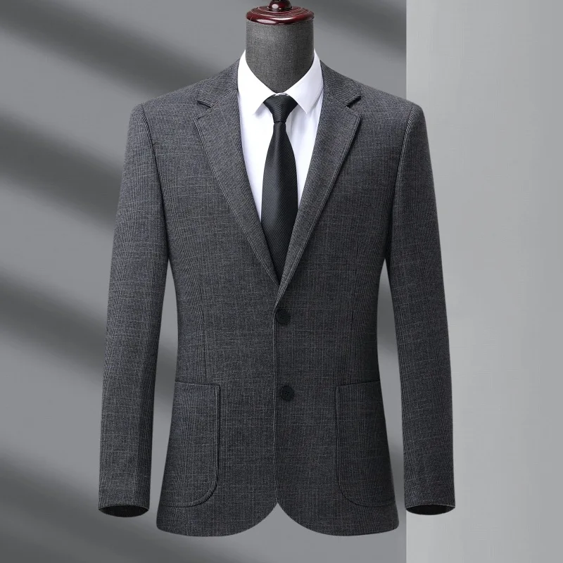 High Quality Suit Men Coat Business Casual Suit Slim Middle-aged Handsome