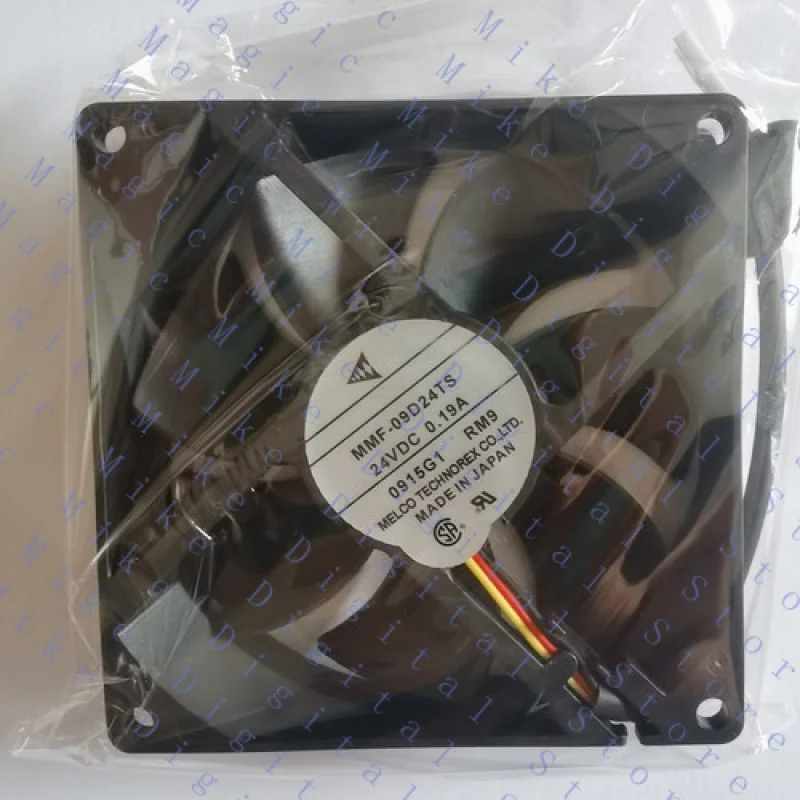UU  1PC  3Wire 9cm square Cooling Fan  MMF-09D24TS RM9 24V 0.19A