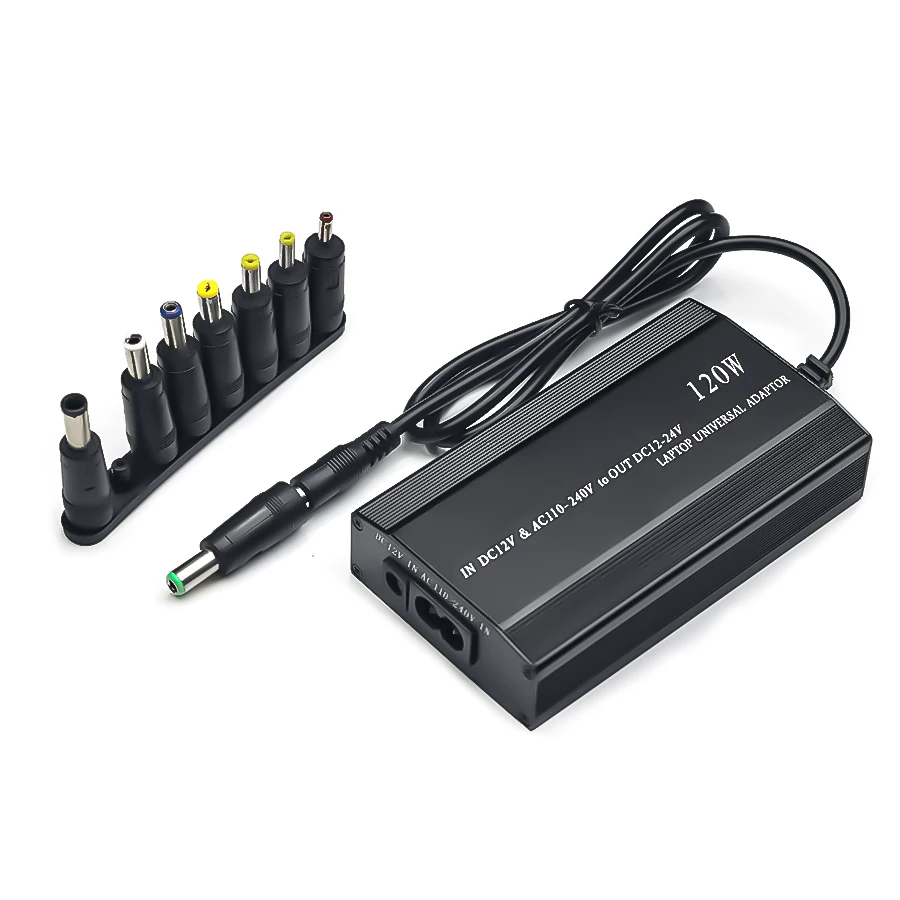 Adjustable 120W 220v 110v to 12V 15V 16V 18V 19V 20V 22V 24V Car Charger Universal AC DC Adapter Power Supply usb Notebook