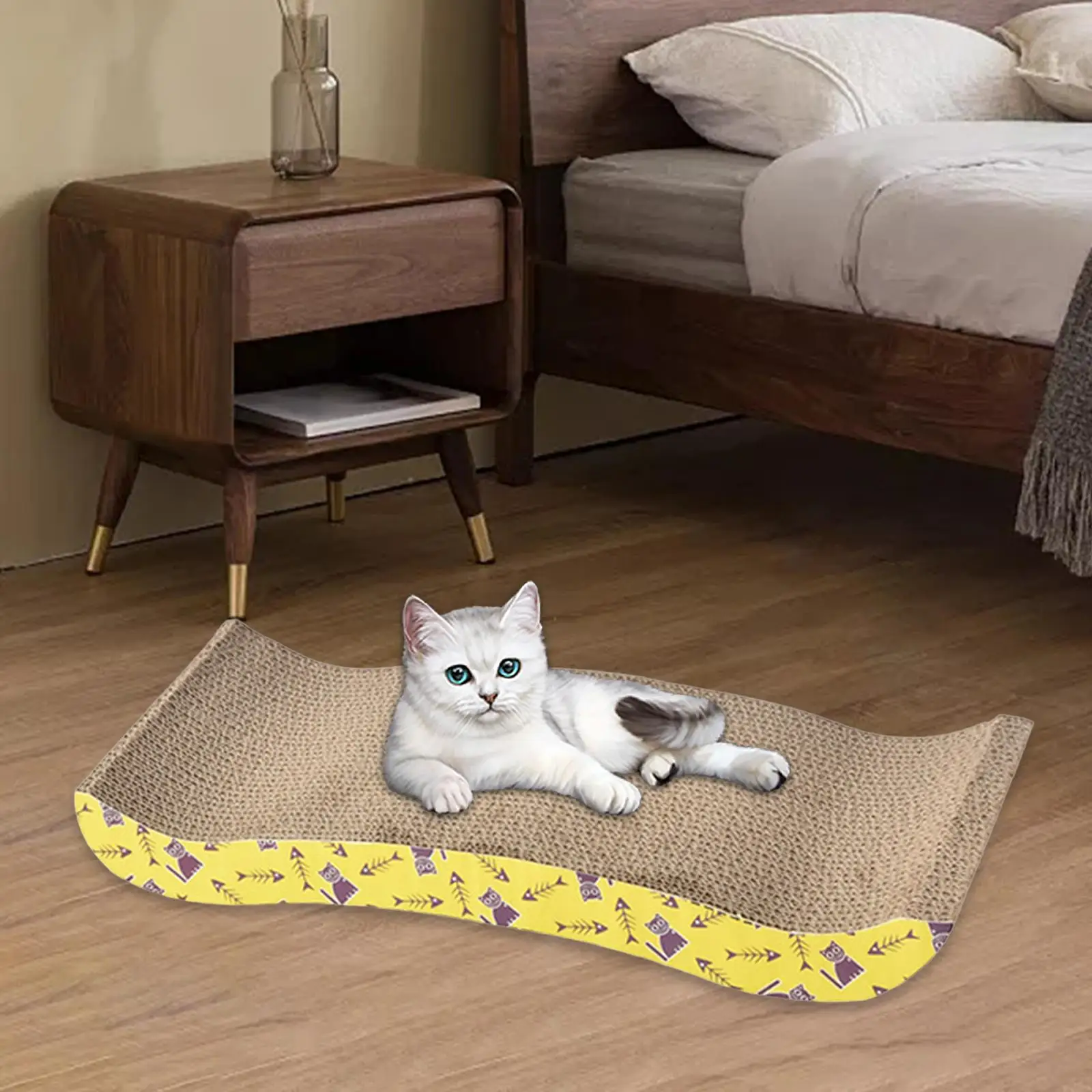 Cat Scratchers Cardboard Scratch Pad Nest Interactive Toy Training Mat Toys Cat