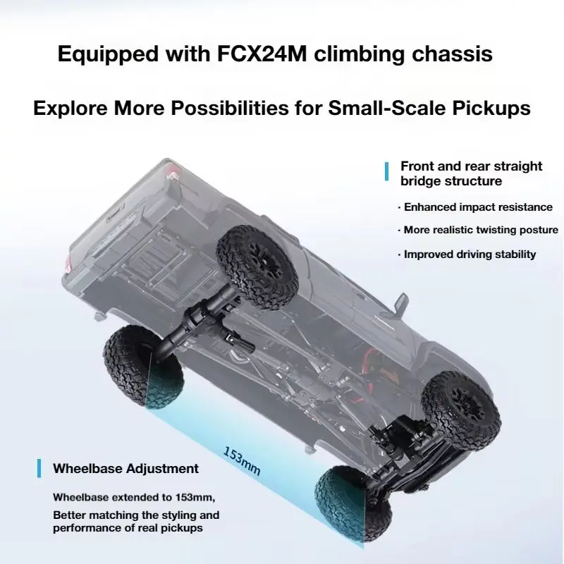FMS Tacoma Officially Authorized Simulation Small Scale 1:24 4WD Remote Control Climbing Car RC Off-Road Vehicle FCX24M RTR