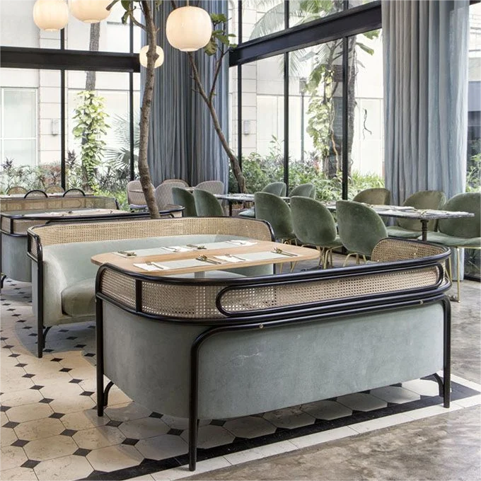 

Wood Leather Rattan Indoor Leisure Minimalist Tables And Chairs Coffee And Dessert Shop Furniture