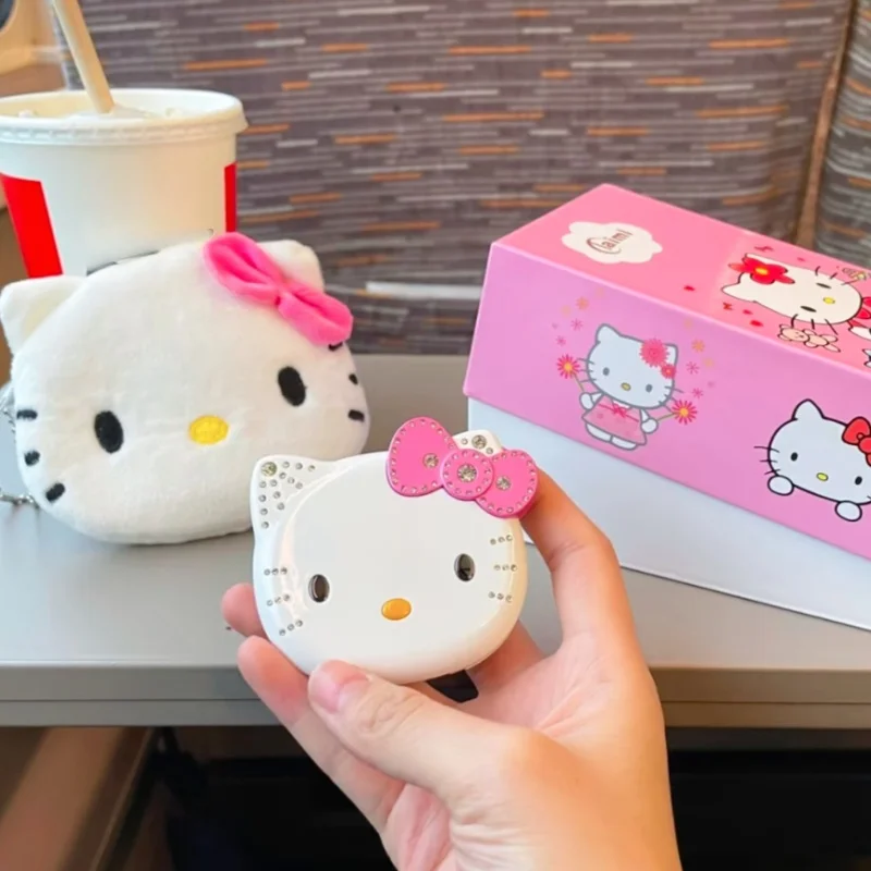 

Sanrio Hello Kitty flip phone cartoon cute white pink mini phone mobile 2G version can make calls and listen to music