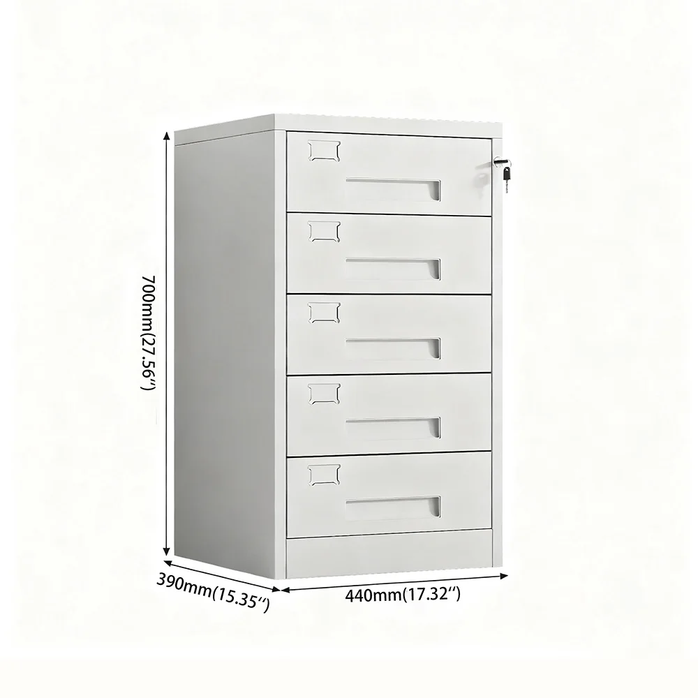 Modern Steel Under Desk Storage Drawer Cabinet Filing Cabinet With Key-Eco-Friendly Durable Large Capacity For Home Office