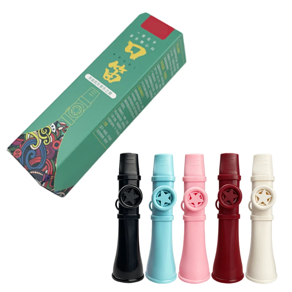 Flauta Kazoo con cordón flauta Musical portátil instrumento Kazoos Simple para adultos principiantes amantes de la música