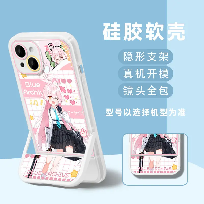 Anime Blue Archive Takanashi Hoshino Sunaōkami Shiroko for Iphone15 Promax IPhone Phone Case Phone Holder Protective Cases Gift