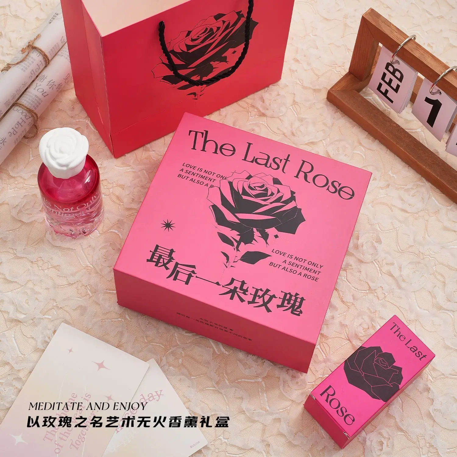 100ML rattan essential oil gift set Advanced Box Set Car Mounted Fire Free Gypsum Expanded Aromatherapy Stone Home Use Gift