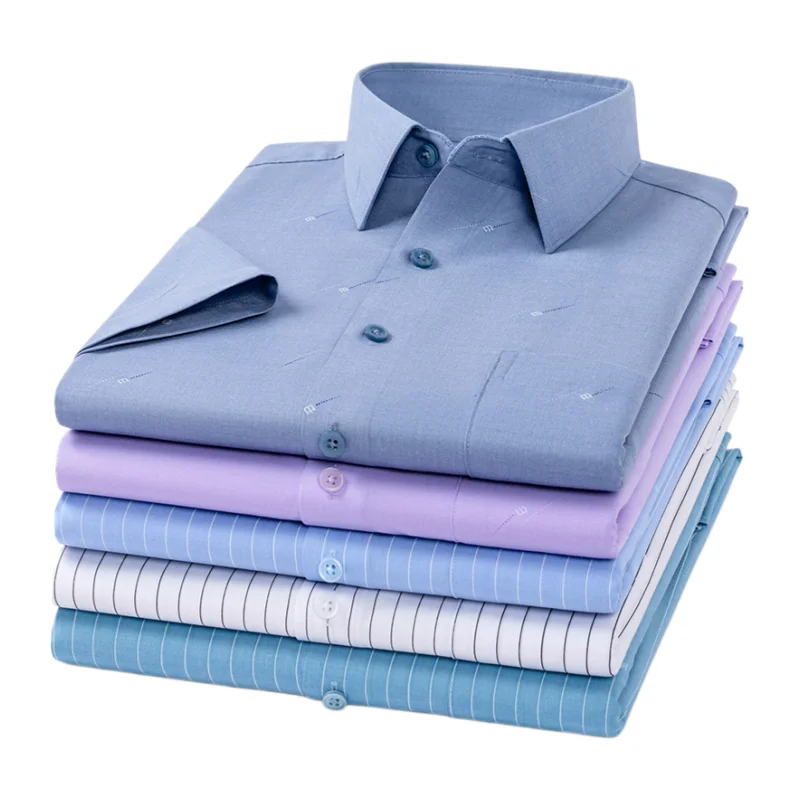 

New men's short-sleeved shirt - casual, non-stretching, anti-wrinkling men's clothing, fashionable and elegant for summer.