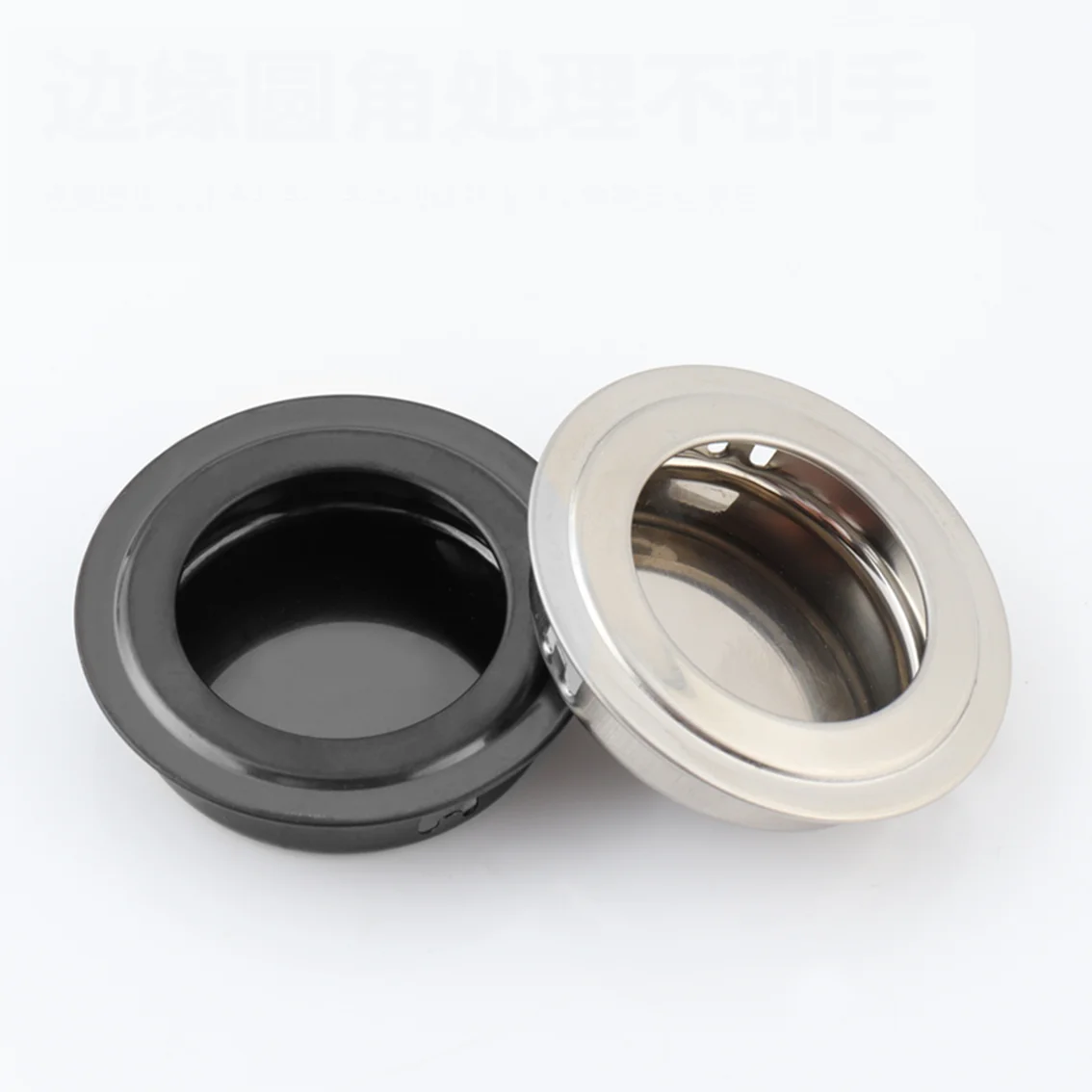 1-5PCS Stainless Steel Recessed Pull Handle Circular Concealed Design for Drawers/Cabinet Fit 35mm Hole Furniture Accessories