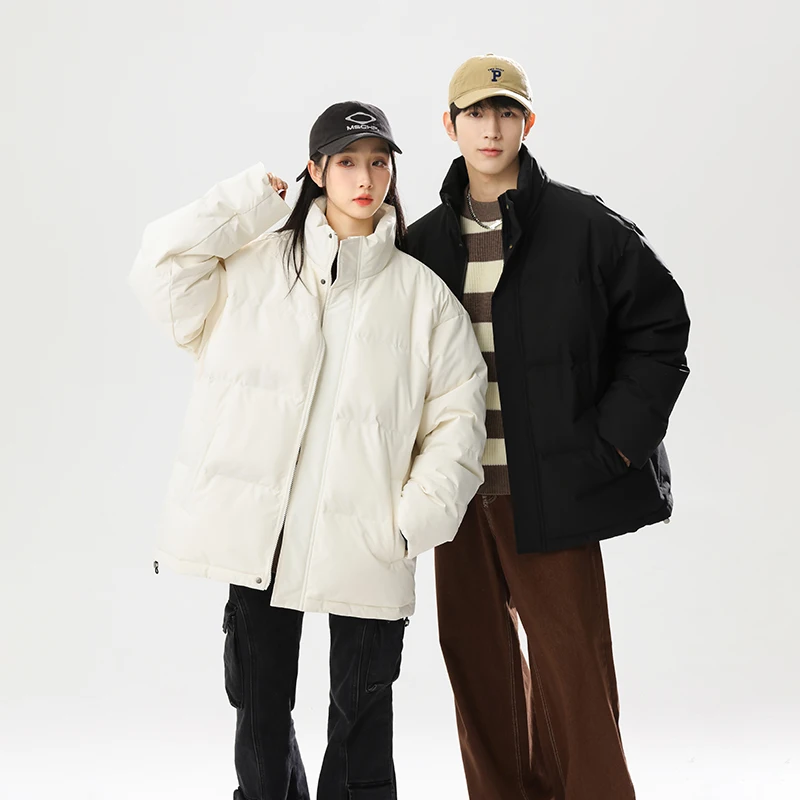 

Молодежная высококачественная утепленная куртка-пуховик унисекс для пар, мужская и женская зимняя одежда, новая рабочая куртка, полиэстер.