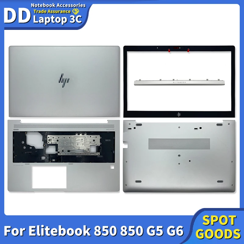 

New For HP EliteBook 850 G5 G6 LCD Back Cover/Front Bezel/Hinges Cover/Palmrest/Bottom Case Top A Case L15525-001 Silvery