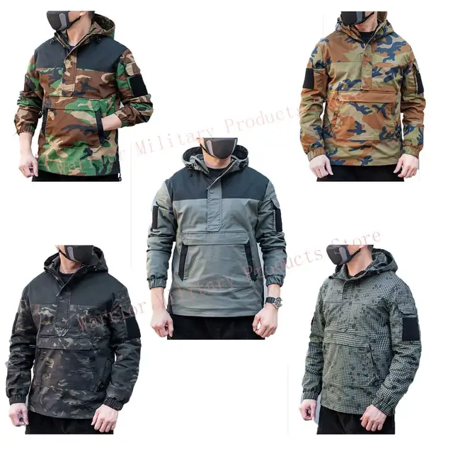 Nowy sweter taktyczny w stylu kangurka, dojazdy na świeżym powietrzu, na co dzień, ciepły płaszcz w kamuflażu w stylu wojskowym