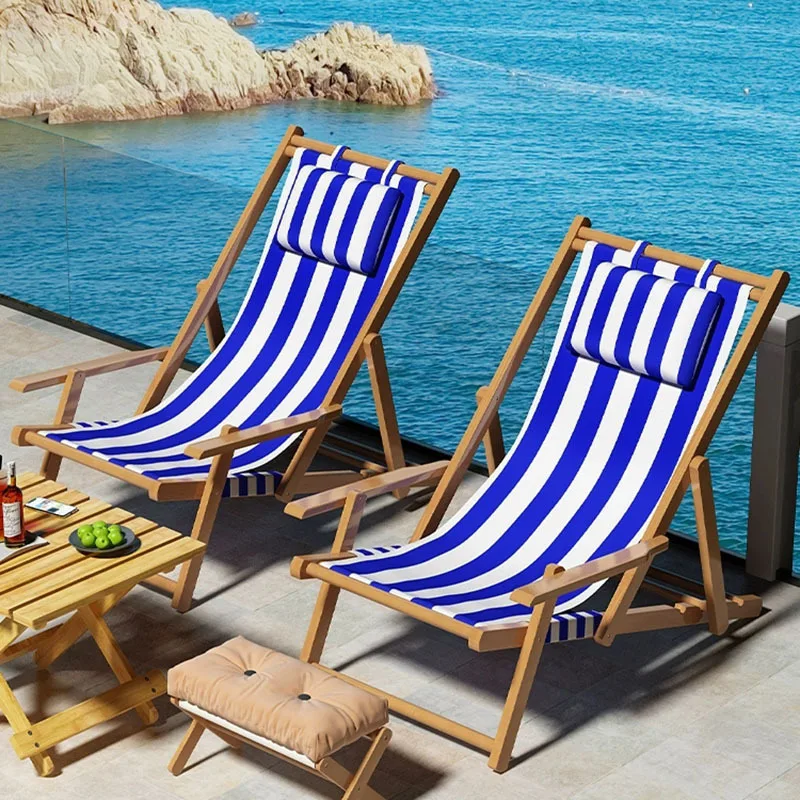 Fishing Wood Recliner Small Rocking Sun Loungers Balcony Lounge Boy Fabric Bondage Chairs Relax Mecedora Foldable Furniture