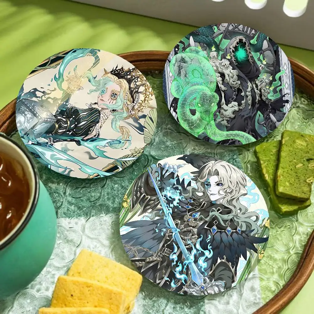 Horror Game Identity V Coasters Suitable for daily family gathering decoration, kitchen, anti-slip wooden coasters