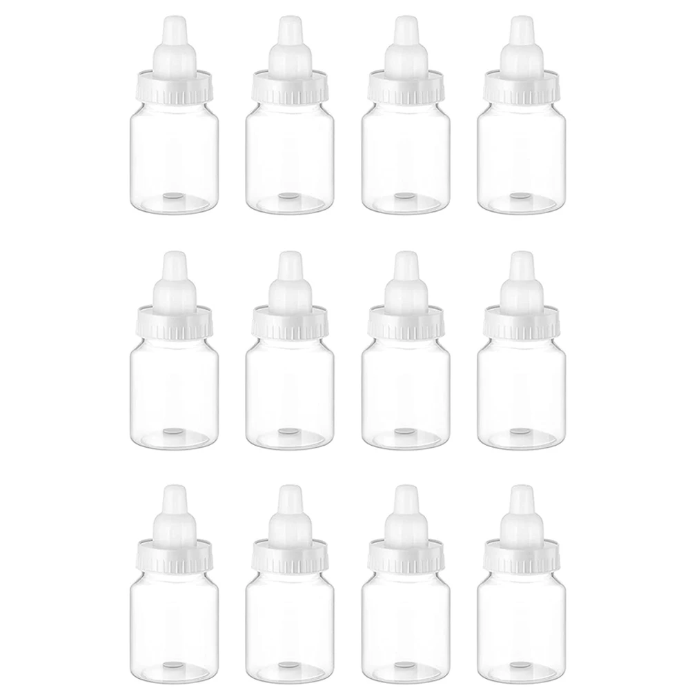 12 Stuks Babyfles Baby Douche Gunst Plastic Snoep Fles Mini Zuigfles voor Verjaardag Kraamcadeau Decor - afbeelding 1