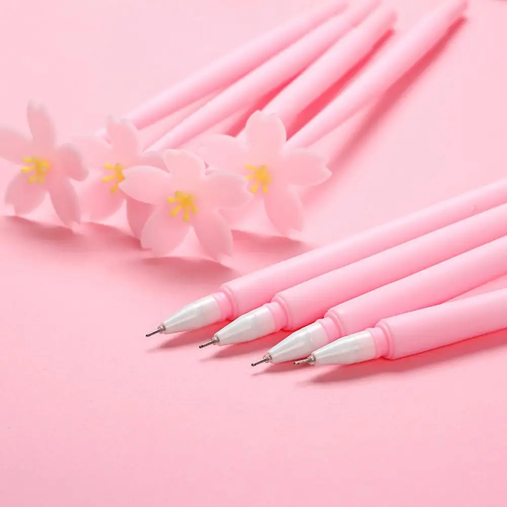 Smooth Writing Instrument Ergonomic Flower Shape Gel Pens for Quick-drying Smooth Writing Non-slip Office Supplies