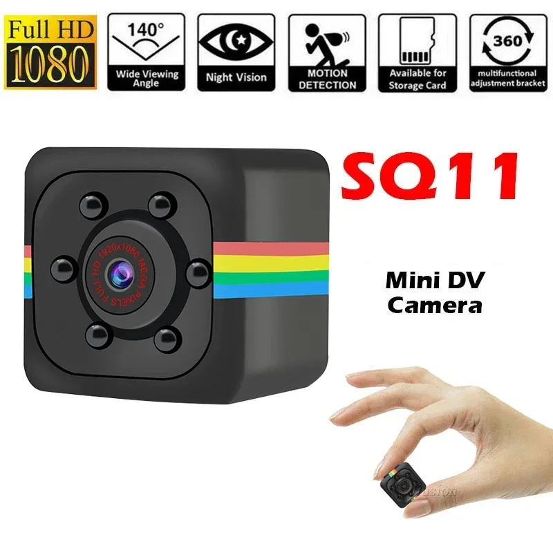 SQ11 mini high-definition aerial camera for outdoor sports, mini matte device, night vision card, DIRE recording